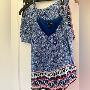 SET French Connection Bali Border Blue Tank & Shorts Set 6